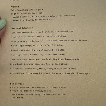Addison - Menu in May 2024 - New American Near Me - San Diego, California