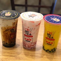 Tasty Milky, Strawberry Milk Tea, Mango Milk Tea