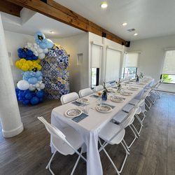 Happy Feet Rentals - Backdrop and balloon garland