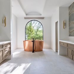 HDCo. Studio - Primary Bathroom Suite View: Home remodel in Paradise Valley of existing 7,553 sq. foot home.