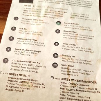 Strong Rope Brewery - This menu has seen some ish. - Breweries Near Me - Brooklyn, New York