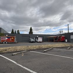 The spacious parking lot