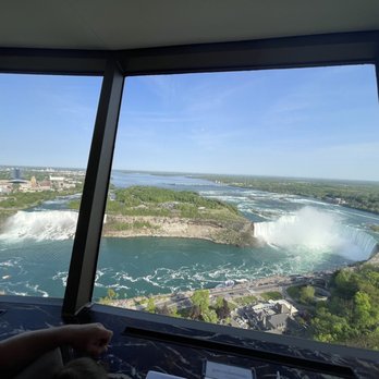 Skylon Tower - View from our table - Canadian (New) Near Me - Niagara Falls, Ontario Skylon Tower - View from our table - Canadian (New) Near Me - Niagara Falls, Ontario