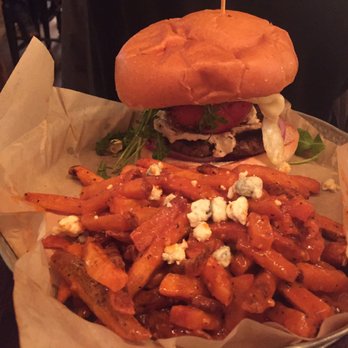 Broderick - Lamb burger with an egg and a side of buffalo fries - Burgers Near Me - Walnut Creek, California