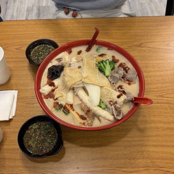Hot Point - I added chili oil from the sauce bar as they don't have spice level options for their bone broth like most places - Chinese Near Me - Las Vegas, Nevada