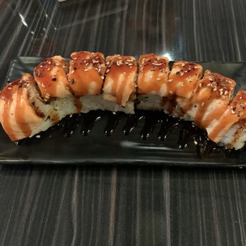 Sushi A Go Go - Blackened Salmon Roll (No cream cheese) - Sushi Bars Near Me - Johnston, Iowa Sushi A Go Go - Blackened Salmon Roll (No cream cheese) - Sushi Bars Near Me - Johnston, Iowa