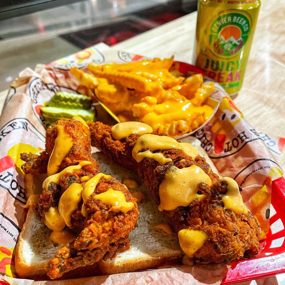 Dave's Hot Chicken - Hot Tenders with Cheese Fries - Chicken Shop Near Me - Denver, Colorado