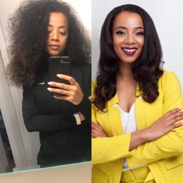Before and after my blowout with Mia! Highly recommend!