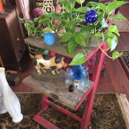 Recycled hand truck. Great for the garden.