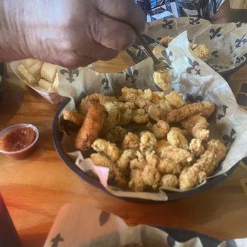 Rusty Pelican - Seafood Platter - my father-in-law was enjoying himself!!! - Sandwiches Near Me - Mandeville, Louisiana