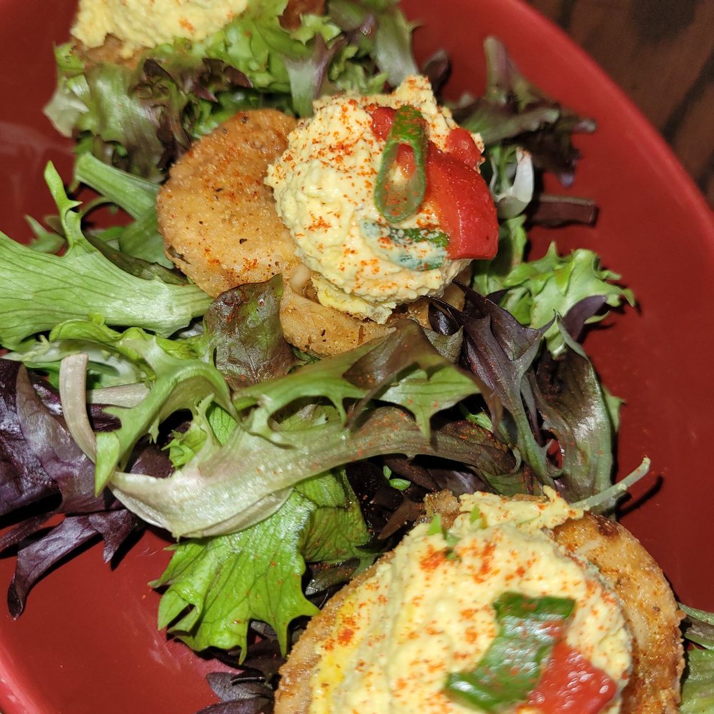 Squid Ink Eclectic Eats & Drinks - Fried devil eggs..not my fav. - Gastropubs Near Me - Mobile, Alabama Squid Ink Eclectic Eats & Drinks - Fried devil eggs..not my fav. - Gastropubs Near Me - Mobile, Alabama