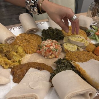 Queen of Sheeba - Delicious vegetarian platter - Ethiopian Near Me - West Palm Beach, Florida Queen of Sheeba - Delicious vegetarian platter - Ethiopian Near Me - West Palm Beach, Florida