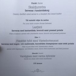 Restaurang Varvsberget - ta fläskfile med västerbottensost den är underbart god