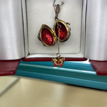 Karadema Jewelers - One of a kind golden egg pendant created by a designer named Eggstravaganza! - Jewelry Near Me - Orlando, Florida Karadema Jewelers - One of a kind golden egg pendant created by a designer named Eggstravaganza! - Jewelry Near Me - Orlando, Florida