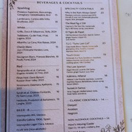 Drinks menu 2.13.26