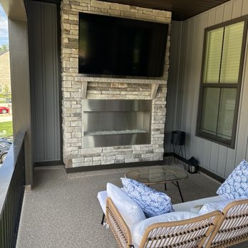 Adkins TV Mounting - Exterior fireplace TV install - TV Mounting Near Me - Richmond, Virginia Adkins TV Mounting - Exterior fireplace TV install - TV Mounting Near Me - Richmond, Virginia