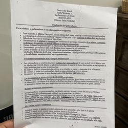 Santa Rosa De Lima - Requisitos para celebrar quinceañeras. No estipula la confirmación