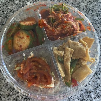 BCD Tofu House - Individually packaged side dish trays per person's order - Wow! So impressed with this! - Korean Near Me - Irvine, California