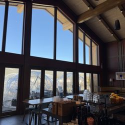 De La Nonna Big Bear - Inside dining room with beautiful view windows.