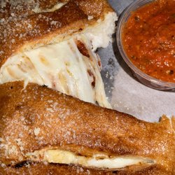 Pelegrino's Pizza & Pasta - Inside cheese calzone