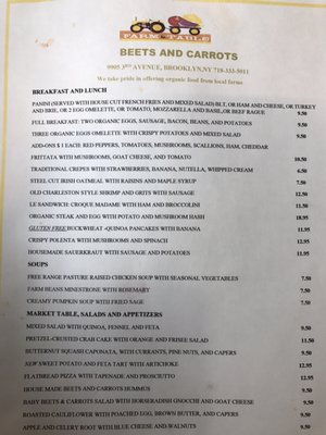 Menu photo 4 Beets and Carrots Farm-to Table Brooklyn, NY