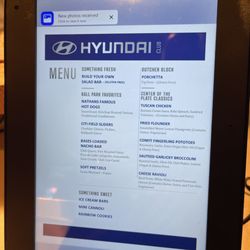 Hyundai Club - Citi Field - Menu