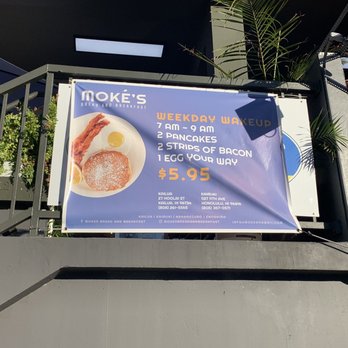 Moke’s Bread And Breakfast - Outdoor signage 8/18/22 - Breakfast & Brunch Near Me - Honolulu, Hawaii