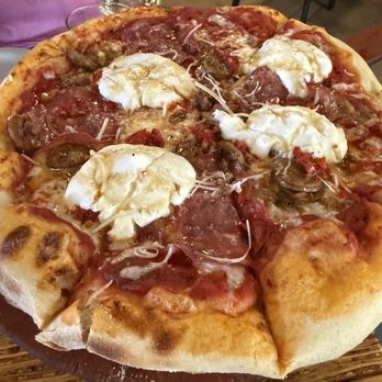 The Grove Wine Bar & Kitchen - Smothered in Sausage Pizza - Pizza Near Me - Austin, Texas The Grove Wine Bar & Kitchen - Smothered in Sausage Pizza - Pizza Near Me - Austin, Texas