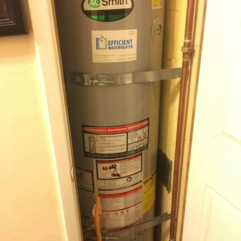 Efficient Water Heaters - 40Gal installed a few months ago. Thankfully Marcos made it fit! Pic taken today, it is dusty now but it was clean when installed! - Water Heater Installation/Repair Near Me - San Jose, California