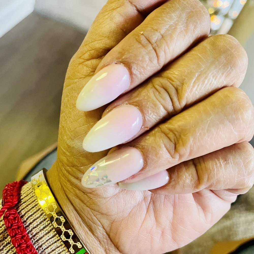 Sunny Nails - New set ombré with butterfly design - Nail Salons Near Me - Bound Brook, New Jersey