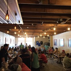 A full taproom on opening day.