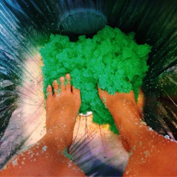 Organic Nails Spa - Jelly foot spa followed by hot stone - Nail Salons Near Me - Pearland, Texas