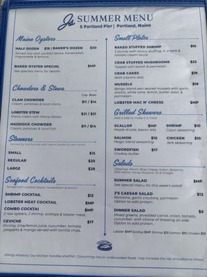 Menu photo 1 J’s Oyster Portland, ME Menu photo 1 J’s Oyster Portland, ME