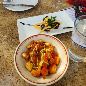 Tapas Papa Frita - Spicy potatoes and bacon wrapped dates - Spanish Near Me - Scottsdale, Arizona Tapas Papa Frita - Spicy potatoes and bacon wrapped dates - Spanish Near Me - Scottsdale, Arizona
