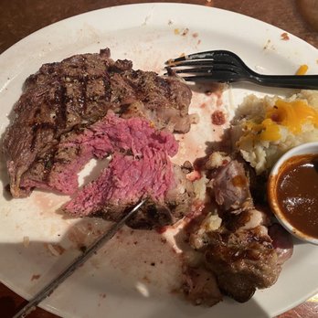 Cheddar's Scratch Kitchen - This is a 14 oz. Ribeye* and the manager came out to the table to lie about this steak being medium-rare. - American Near Me - Houston, Texas