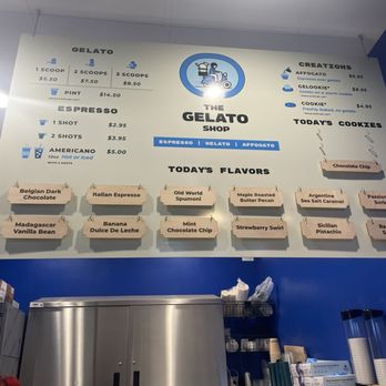 The Gelato Shop - Menu - Gelato Near Me - San Jose, California