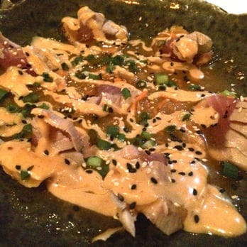 Tanta - tiradito nikei: ahi tuna, passion fruit leche de tigre, honey, chifa sauce - Peruvian Near Me - Chicago, Illinois