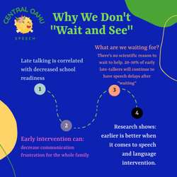 Central Oahu Speech - Don't wait for a speech therapy evaluation - why "wait and see" when you can "check and see"