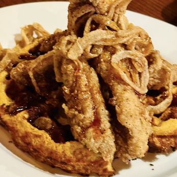 Cobblestone Zionsville - Fried fish on waffle - Bars Near Me - Zionsville, Indiana