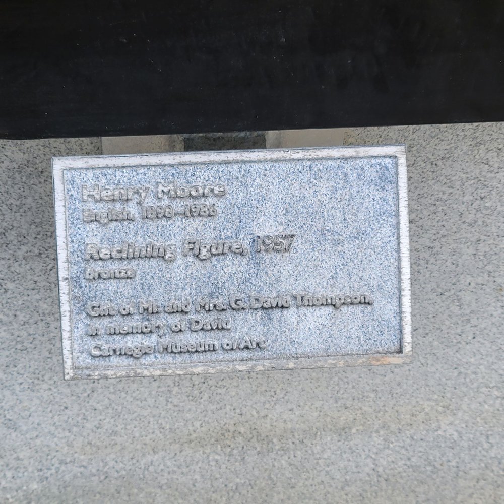 Reclining Figure - Plaque - Public Art Near Me - Pittsburgh, Pennsylvania