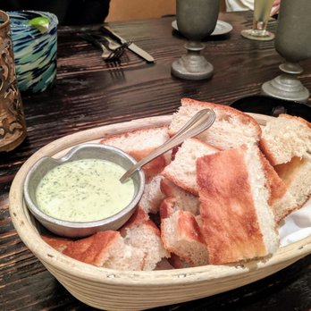 Chimayo - Bread and cilantro dip - New American Near Me - Park City, Utah Chimayo - Bread and cilantro dip - New American Near Me - Park City, Utah