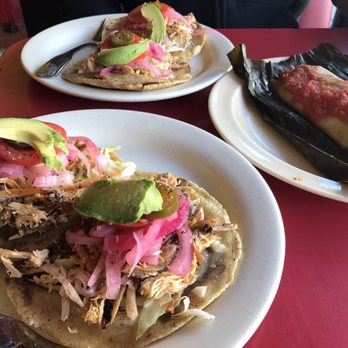 Yucatasia - my addiction: panuchos de pollo and tamale with habanero salsa ;) - Mexican Near Me - San Francisco, California