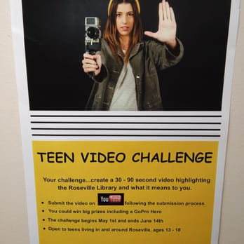 Downtown Roseville Library - TEEN VIDEO CHALLENGE ends June 14, 2015 - Libraries Near Me - Roseville, California Downtown Roseville Library - TEEN VIDEO CHALLENGE ends June 14, 2015 - Libraries Near Me - Roseville, California