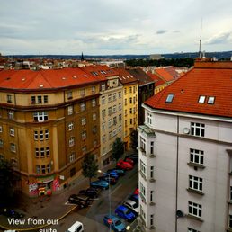 View from our suite on the top floor - Marriott Prague (10/4/2019)