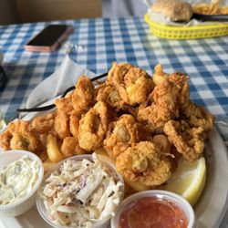Brown's Clam Shanty - Fried clam and shrimp combo basket.