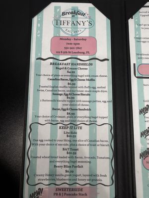 Menu photo 1 Breakfast At Tiffany’s Leesburg, FL