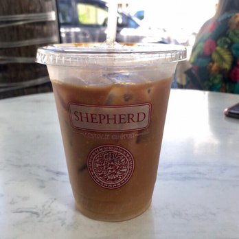 Shepherd Artisan Coffee - Decaf ice coffee with almond milk and vanilla syrup - Cafes Near Me - Miami Beach, Florida Shepherd Artisan Coffee - Decaf ice coffee with almond milk and vanilla syrup - Cafes Near Me - Miami Beach, Florida