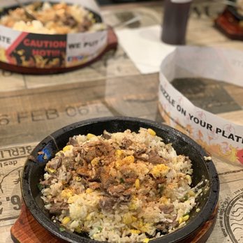 Sizzling Lunch - cooked garlic beef rice plate - Steakhouses Near Me - Cupertino, California