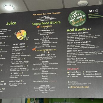 Mama Nature's Juice Bar - Juice, lattes, and acai bowls - Juice Bars & Smoothies Near Me - Ridgeland, Mississippi Mama Nature's Juice Bar - Juice, lattes, and acai bowls - Juice Bars & Smoothies Near Me - Ridgeland, Mississippi