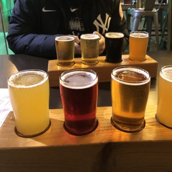 Dead Frog Brewery - War head is the 2nd one (red ish colour), very sour! Really good. - Breweries Near Me - Langley, British Columbia